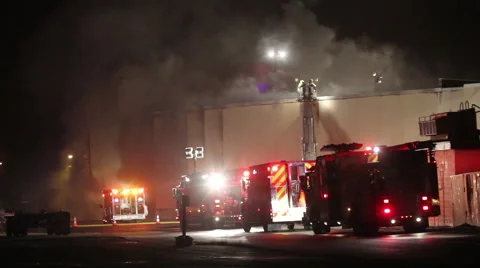 Commercial Structure Fire Stock-Footage 45650889