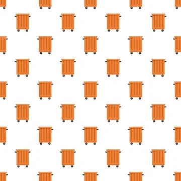 Commercial trash container pattern seamless Illustrazione stock