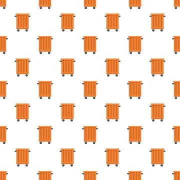 Commercial trash container pattern seamless Illustrazione stock