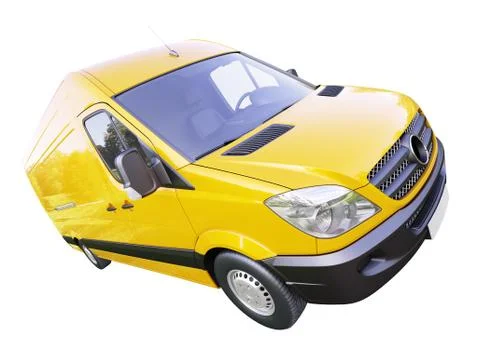 Commercial van isolated Stock Illustration