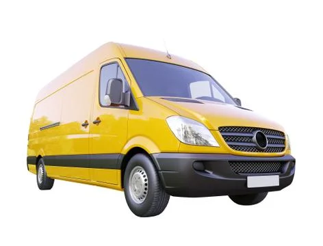 Commercial van isolated Stock Illustration