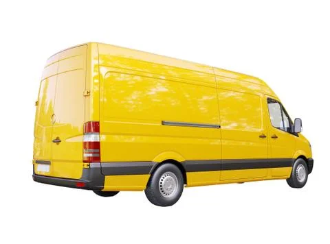 Commercial van isolated Stock Illustration