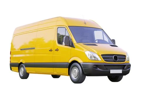 Commercial van isolated Stock Illustration