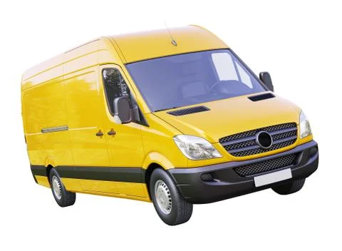 Commercial van isolated Stock Illustration