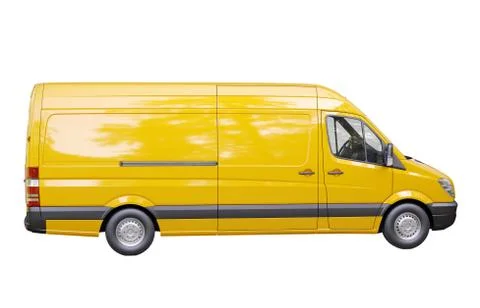 Commercial van isolated Stock Illustration