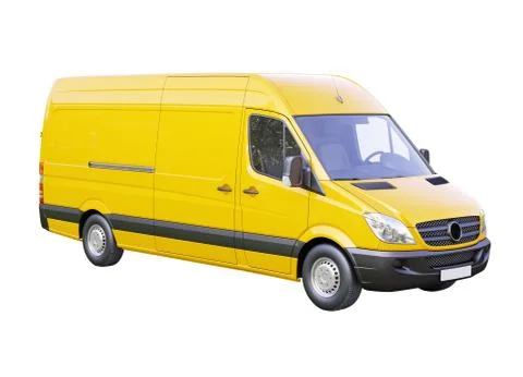 Commercial van isolated Stock Illustration