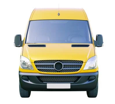 Commercial van isolated Illustrazione stock