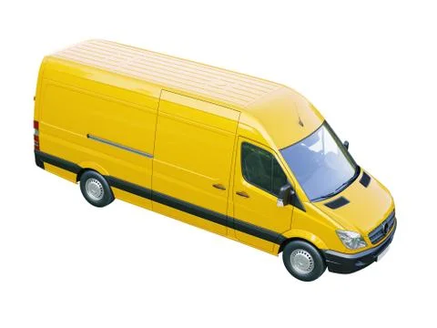 Commercial van isolated Stock Illustration