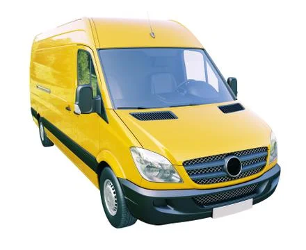 Commercial van isolated Stock Illustration