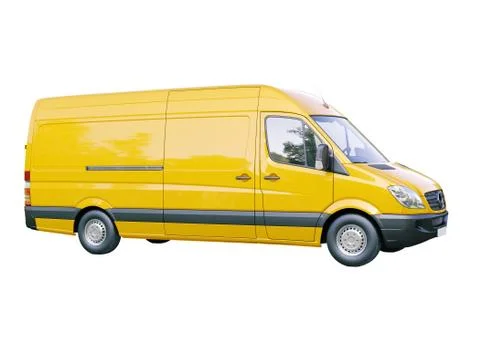 Commercial van isolated Stock Illustration