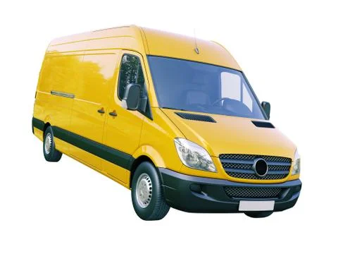Commercial van isolated Stock Illustration