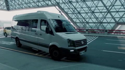 Commercial vehicles pull over Stock Footage 235133631