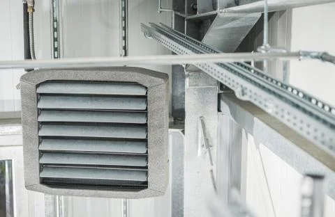 Commercial Warehouse Heating Device Fotos de archivo