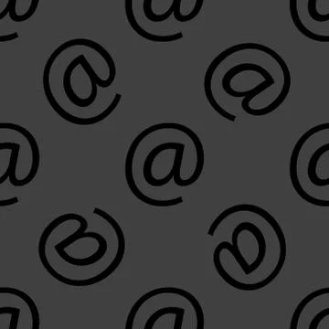 Commercial at web icon. flat design. Seamless pattern. Illustrazione stock