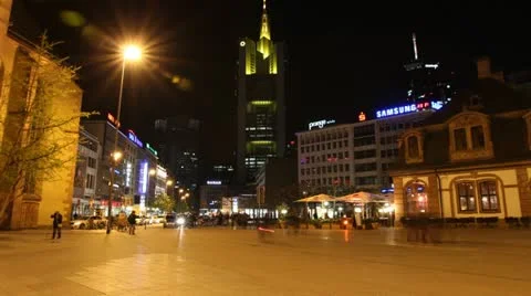 Commerzbank skyscaper, Frankfurt Stock Footage