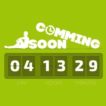 Comming soon with countdown timer Stock-Illustration