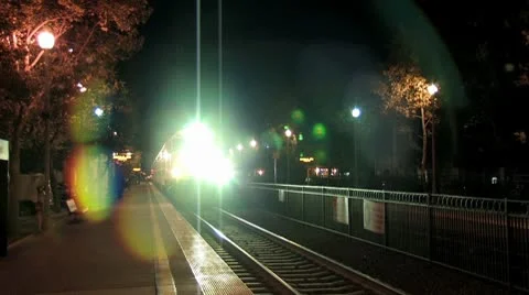 On Comming Train Stock Footage 10564485