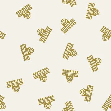 Commissary shop glyph seamless pattern Ilustración de archivo