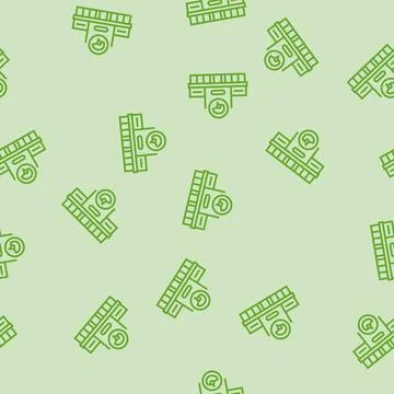 Commissary shop line seamless pattern Ilustración de archivo