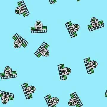 Commissary shop vector seamless pattern Ilustración de archivo