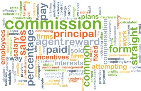 Commission background concept Stock Illustration