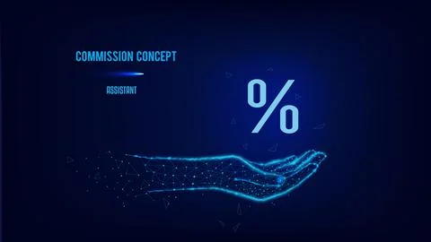 Commission concept  polygonal Stock Illustration