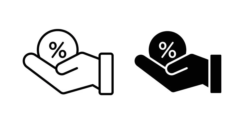 Commission icon design. Simple Vector illustrations.. Stock Illustration