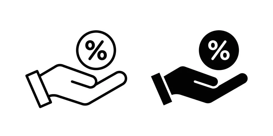 Commission icon design. Simple Vector illustrations.. Stock Illustration