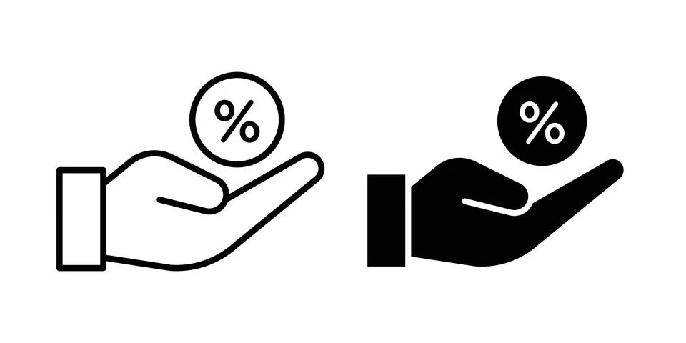 Commission icon design. Simple Vector illustrations.. Stock Illustration