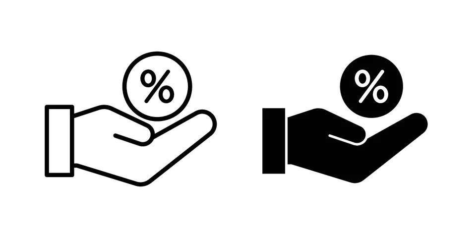 Commission icon set. Vector EPS 10 Stock Illustration