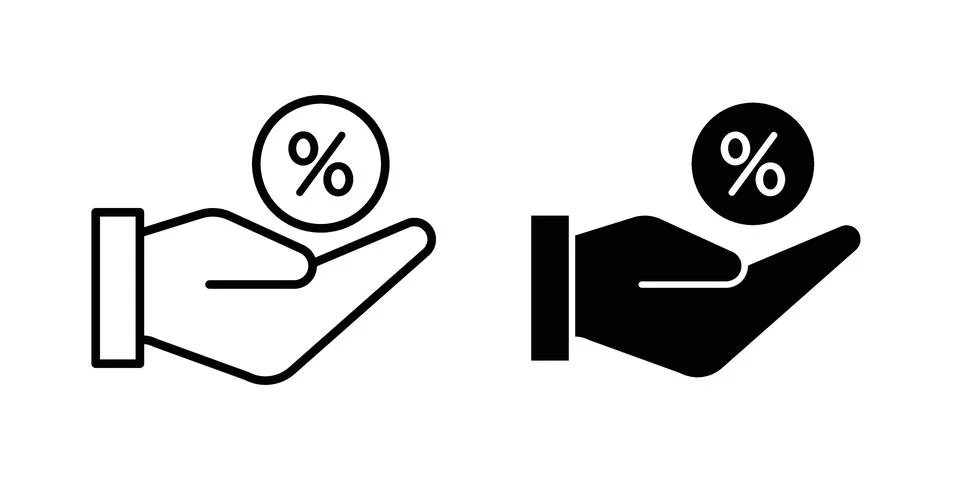 Commission icon set. Vector EPS 10 Stock Illustration