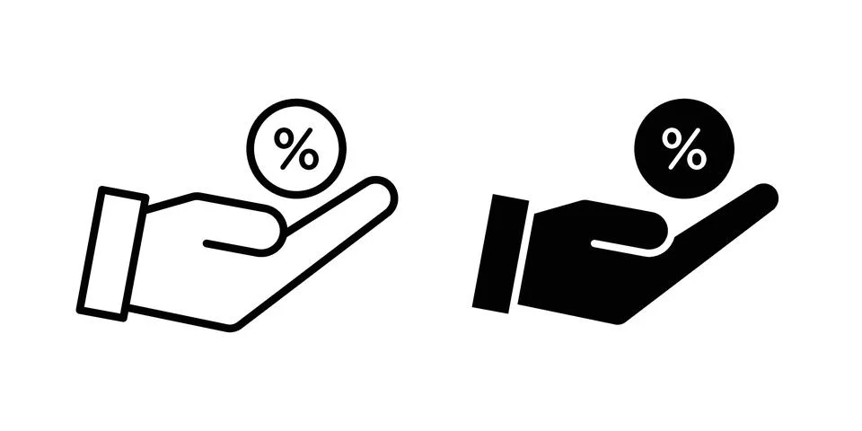 Commission icon vector design. EPS10 Stock Illustration