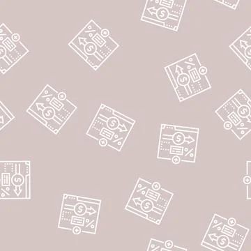 Commission money line seamless pattern Stock Illustration