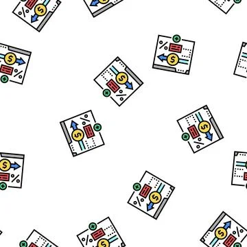 Commission money vector seamless pattern Stock Illustration