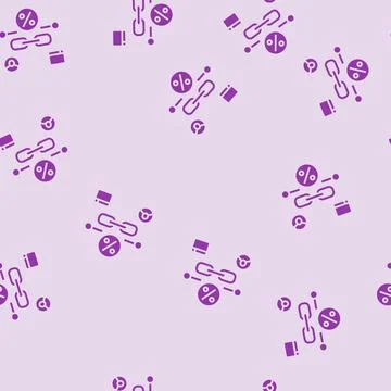 Commission payment glyph seamless pattern Stock Illustration