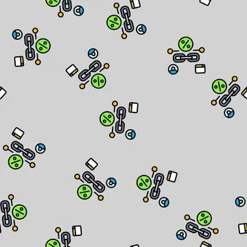Commission payment vector seamless pattern Stock Illustration