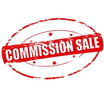 Commission sale Stock Illustration