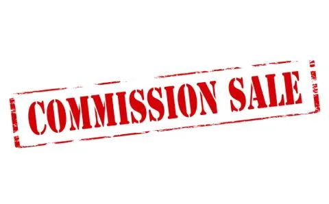 Commission sale Stock Illustration