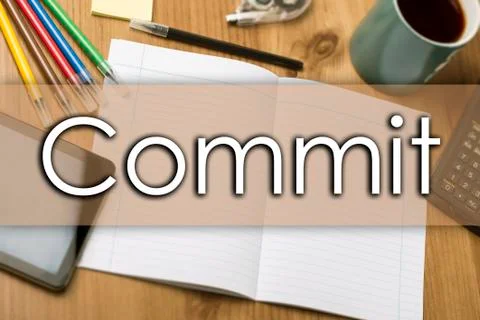 Commit - business concept with text Foto stock