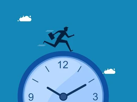 Commit to completing work quickly Stock Illustration