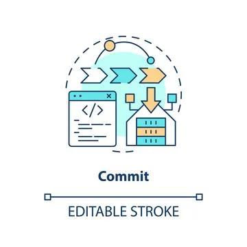 Commit concept icon イラスト素材