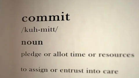 Commit Definition Stock Footage 94828339