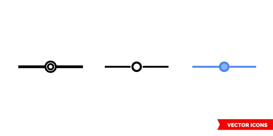Commit git icon of 3 types color, black and white, outline. Isolated vector s Stock Illustration