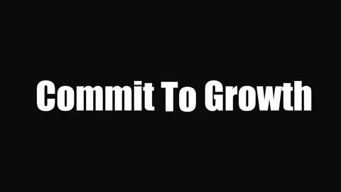 Commit To Growth Motivational Text Animation Stock Footage 339953422