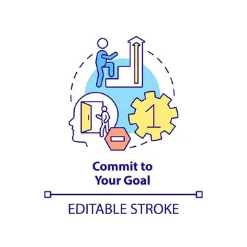 Commit to your goal concept icon イラスト素材