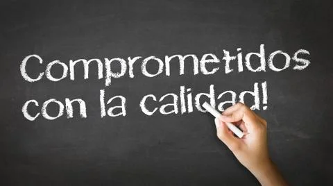 Commited to quality (in spanish) Stockillustratie