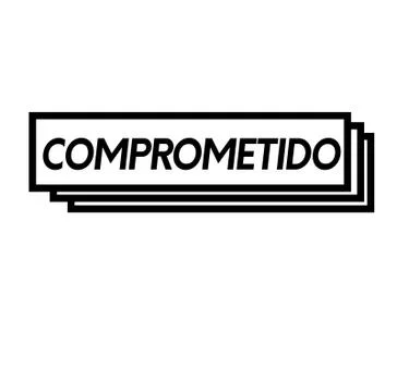 Commited stamp on white 库存插图