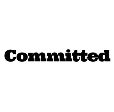 Commited stamp on white Stock Illustration