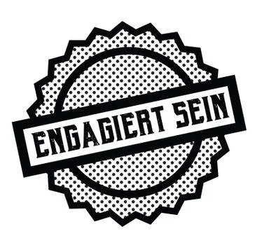 Commited stamp on white Stock Illustration