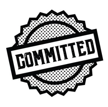 Commited stamp on white Stock Illustration
